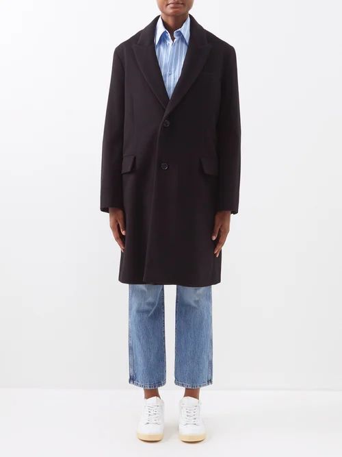 X Jane Birkin Mallory Wool-cashmere Coat - Womens - Black