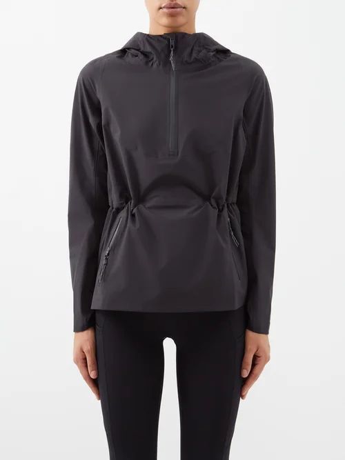 Waterproof Hooded Half-zip Jacket - Womens - Black