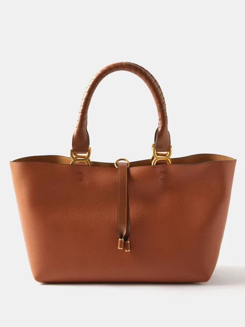 Marcie Medium Leather Tote Bag - Womens - Tan