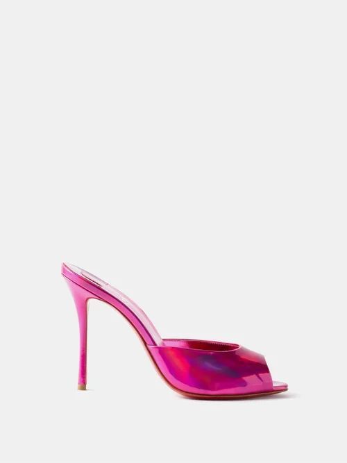 Me Dolly 100 Patent-leather Mules - Womens - Pink
