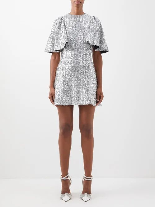The Mini Night Tremors Sequinned Dress - Womens - Silver