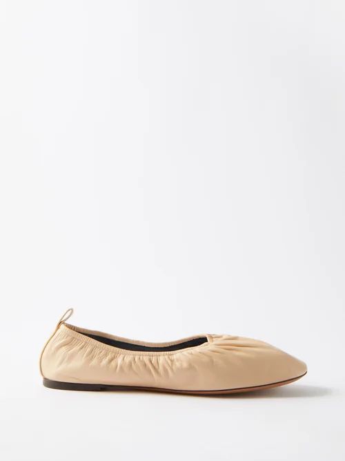 Céline Ss15 Leather Ballet Flats - Womens - Cream