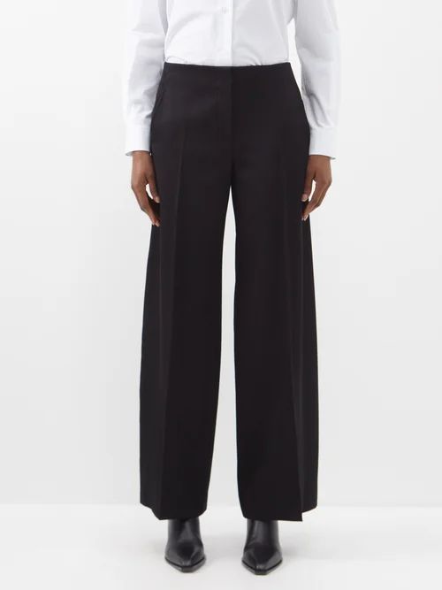 Pipa Tailored Wide-leg Trousers - Womens - Black