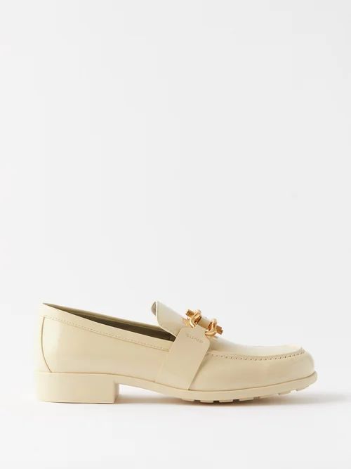 Madame Patent-leather Loafers - Womens - Beige