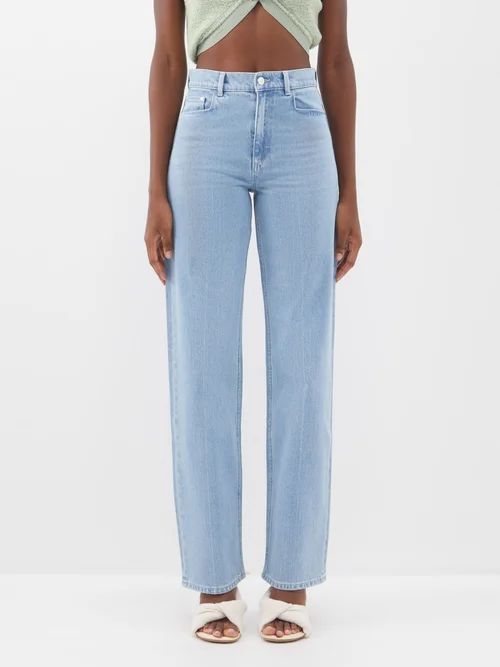 Poppy Mid-rise Straight-leg Jeans - Womens - Blue