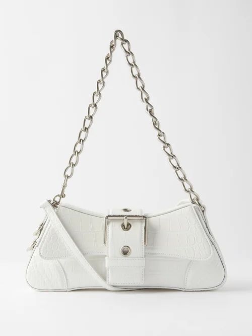 Lindsay S Leather Shoulder Bag - Womens - White