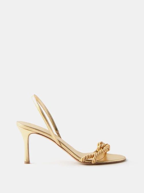 Rope 80 Leather Sandals - Womens - Gold