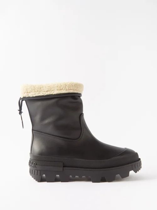 Moscova Shearling-lined Leather Boots - Womens - Black