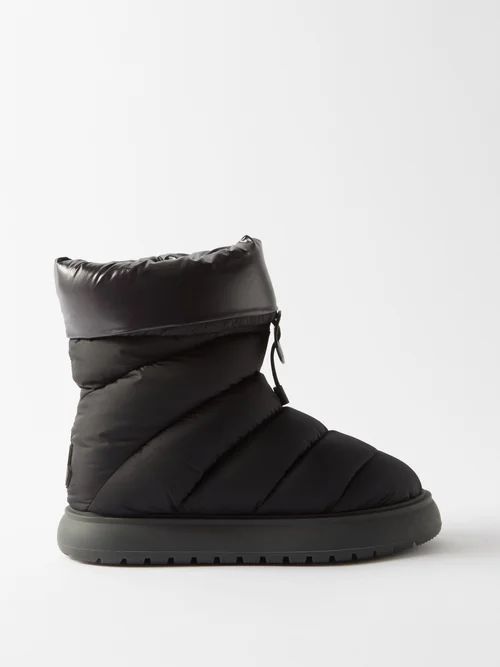 Gaia Quilted Snow Boots - Womens - Black