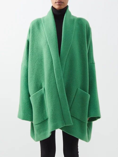 Stowe Oversized Alpaca-blend Coat - Womens - Green