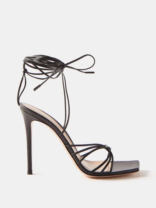 Sylvie 105 Wraparound Leather Sandals - Womens - Black