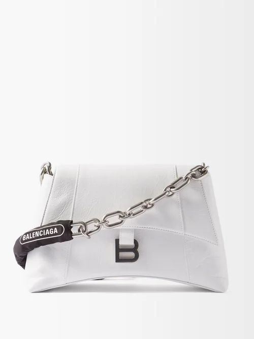 Downtown Chain-strap Leather Shoulder Bag - Womens - White