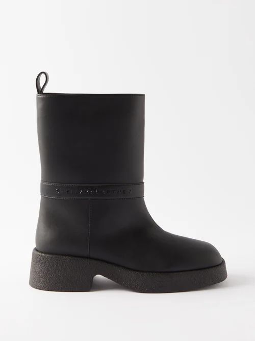 Skyla Faux-leather Boots - Womens - Black