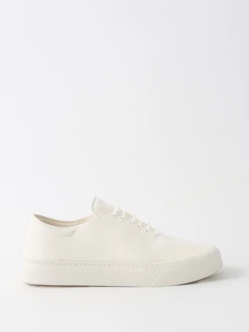 Marie H Leather Trainers - Womens - White