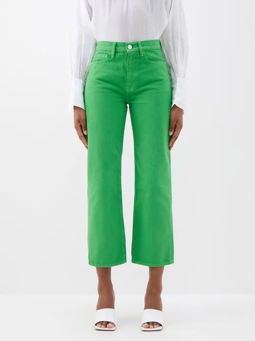 Le Jane Crop Jeans - Womens - Green