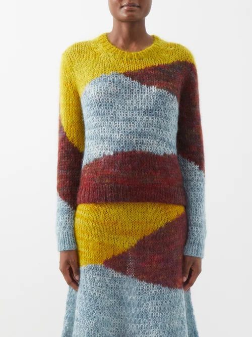 Maude Hand-dyed Mohair-blend Sweater - Womens - Multi