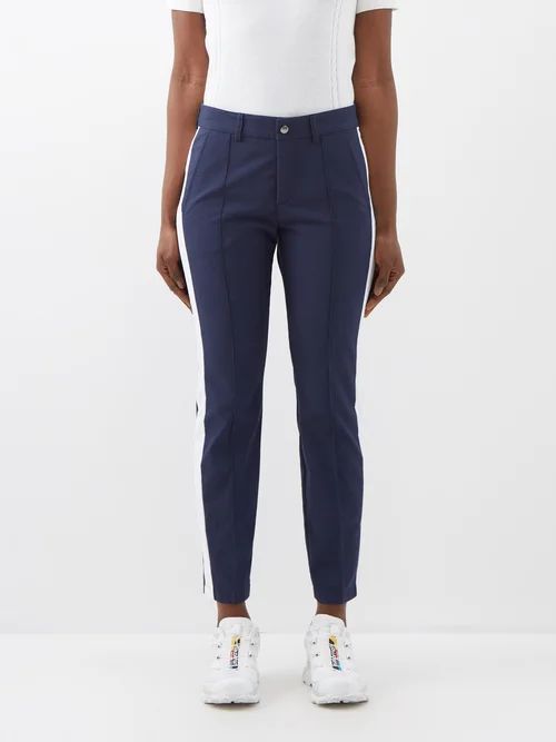 Eddi Cotton-blend Twill Trousers - Womens - Navy