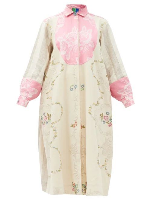 Kendima Vintage Embroidered Cotton Coat - Womens - Multi