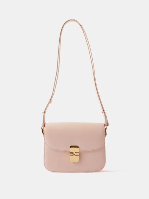 Grace Small Leather Cross-body Bag - Womens - Light Pink