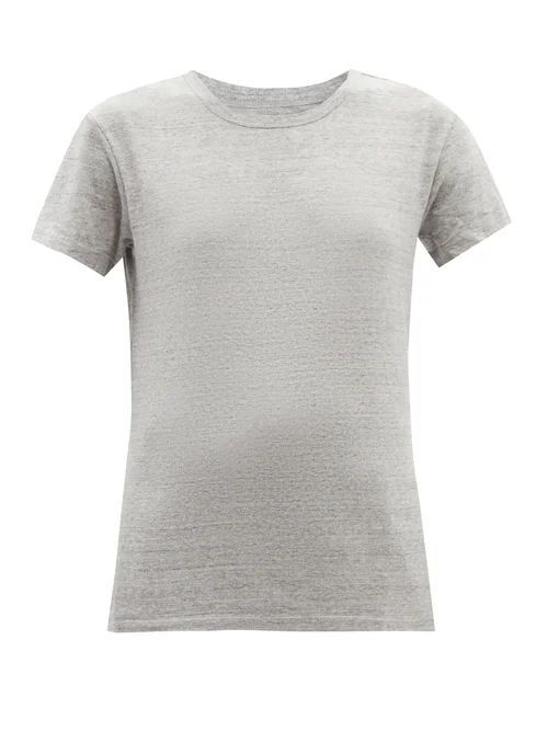 Lara Cotton-blend Jersey T-shirt - Womens - Mid Grey
