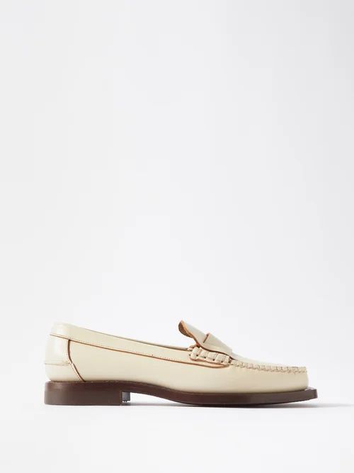 Sineau Leather Loafers - Womens - Cream