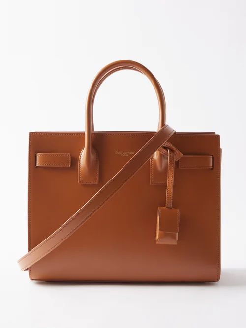 Sac De Jour Baby Leather Handbag - Womens - Brown