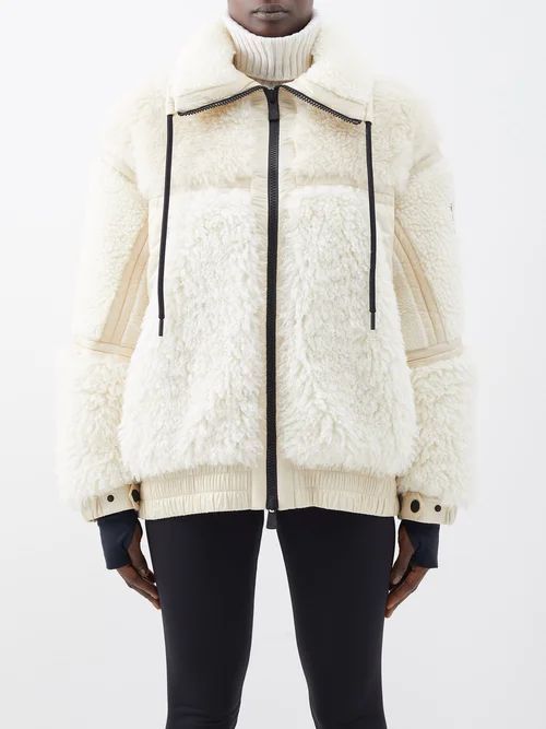Yvoire Faux-shearling And Shell Down Ski Jacket - Womens - Beige