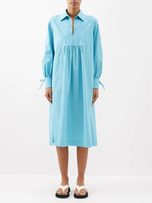 Nupar Shirt Dress - Womens - Turquoise