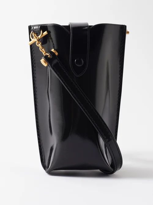 The Minimalist Mini Patent-leather Cross-body Bag - Womens - Black