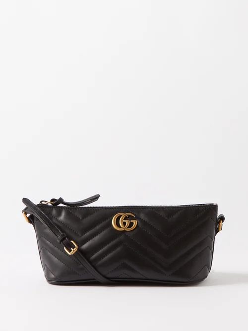 GG Marmont Quilted-leather Shoulder Bag - Womens - Black