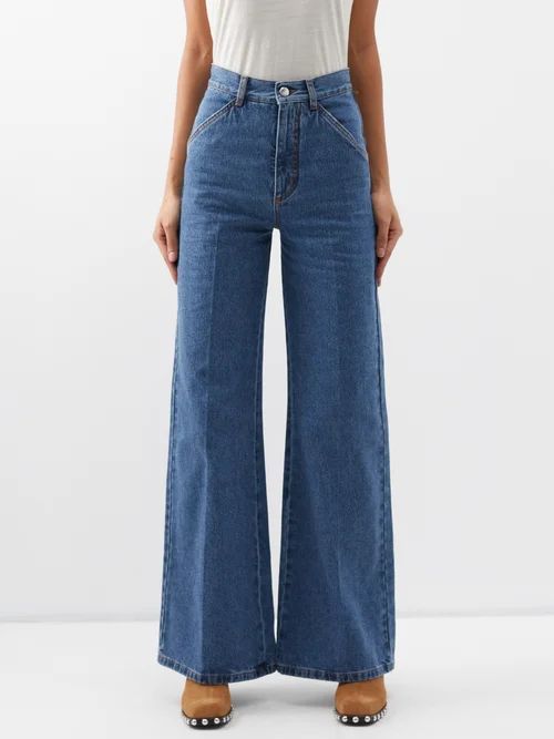 Wide-leg Jeans - Womens - Blue