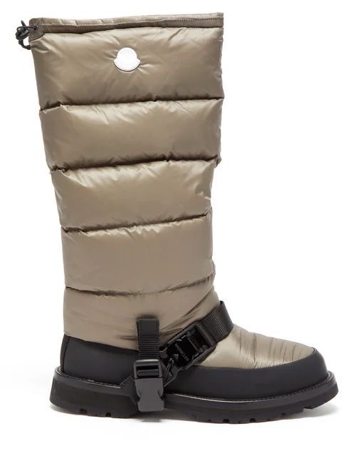 Mhyke Long Quilted-nylon Snow Boots - Womens - Black Grey