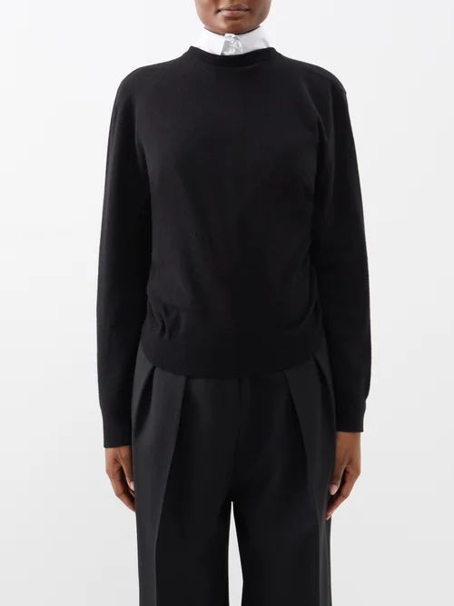 Laris Twisted Cashmere Sweater - Womens - Black