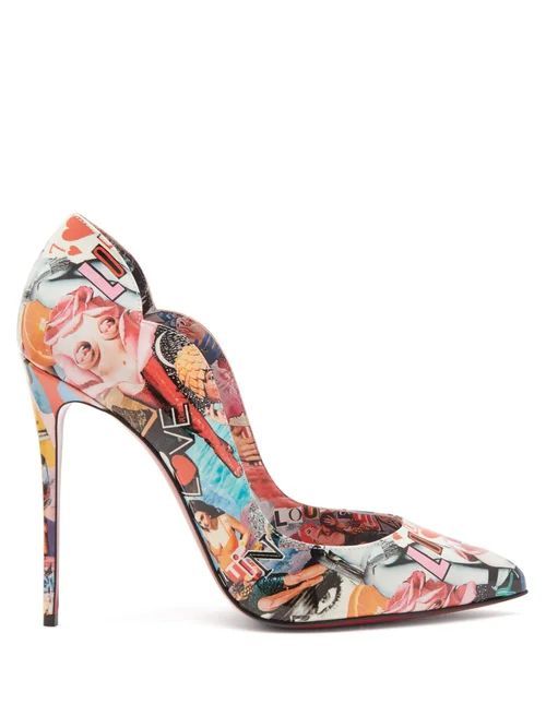 Hot Chick 100 Printed-leather Pumps - Womens - Multi