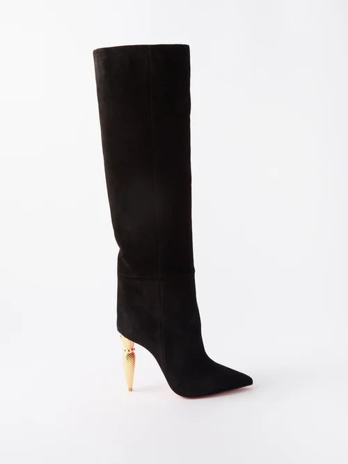 Lipbotta 100 Suede Over-the-knee Boots - Womens - Black