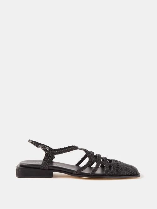 Barana Woven-leather Sandals - Womens - Black