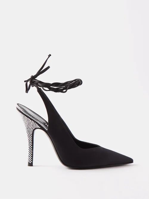 Venus 105 Crystal-heel Pumps - Womens - Silver Black