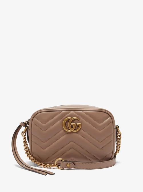 GG Marmont Mini Quilted Leather Cross-body Bag - Womens - Pink
