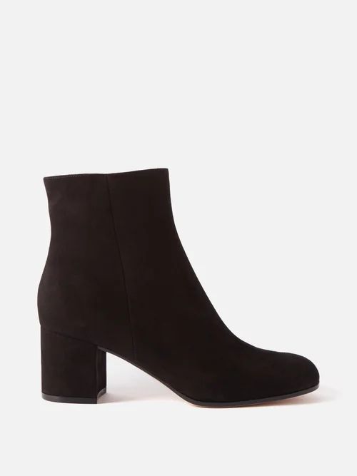 Margaux 60 Suede Ankle Boots - Womens - Black