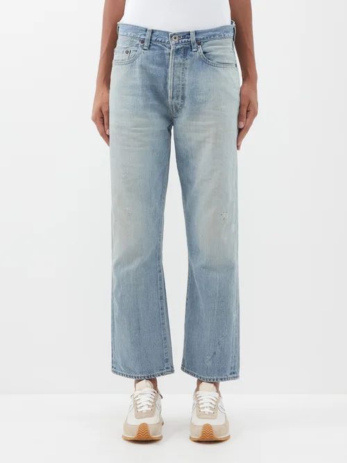 Selvedge Straight-leg Jeans - Womens - Light Blue
