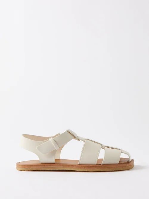 Fisherman Leather Sandals - Womens - White