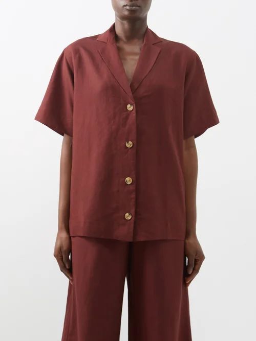 Marcio Poplin Shirt - Womens - Brown