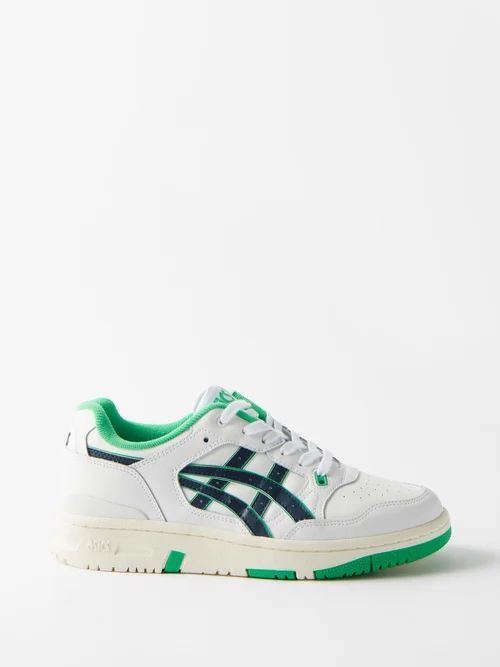 Ex-89 Faux-leather Trainers - Womens - White Green