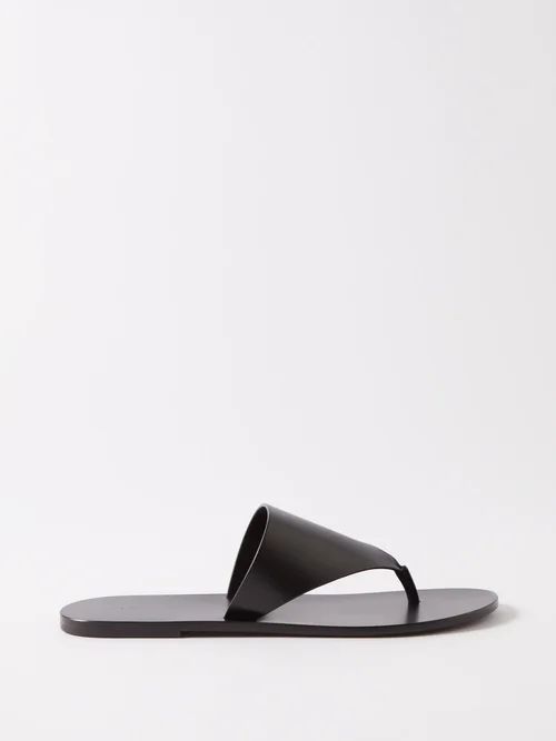 Avery Leather Sandals - Womens - Black