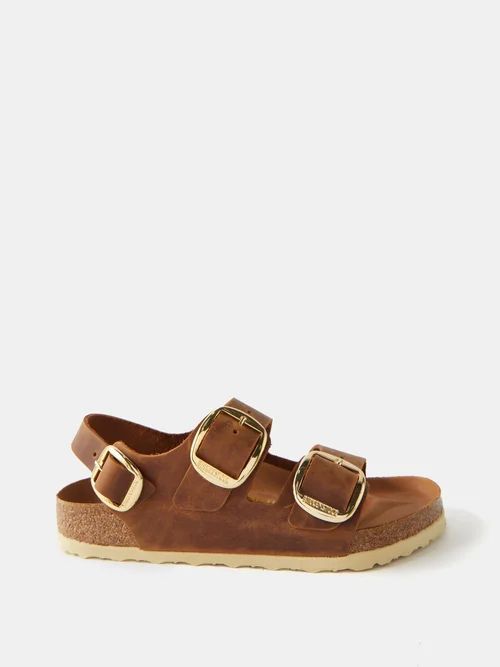 Milano Oiled-leather Sandals - Womens - Tan