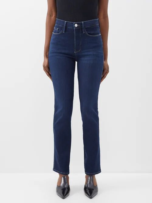 Le Sylvie Slim Straight-leg Jeans - Womens - Dark Denim