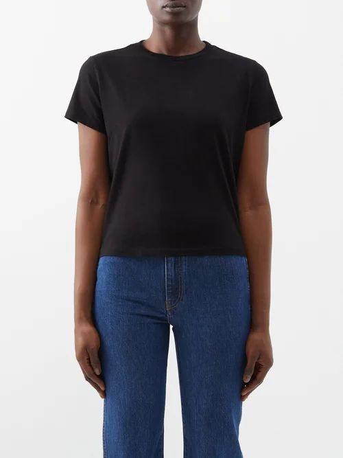 Heritage Cotton-jersey T-shirt - Womens - Black