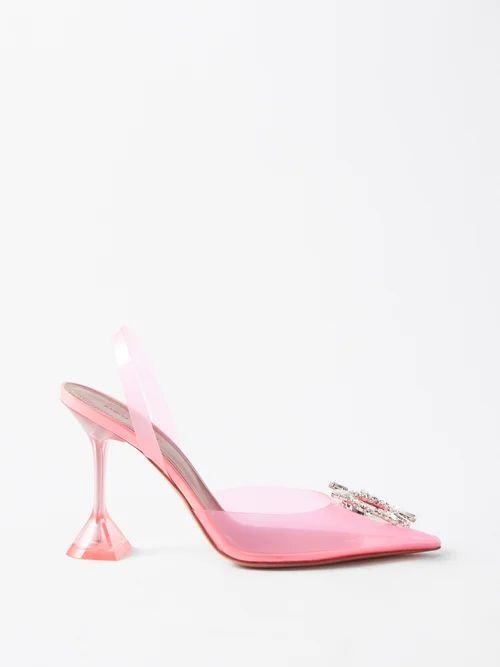 Begum 95 Crystal-embellished Pvc Slingback Pumps - Womens - Pink