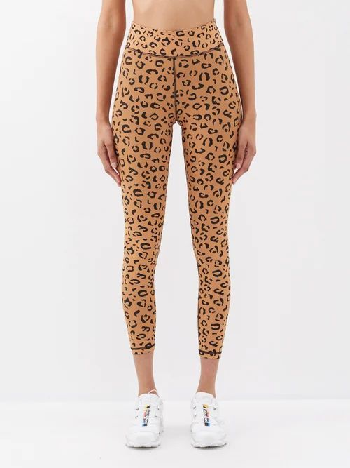 Zanzi High-rise Leopard-print Midi Leggings - Womens - Leopard