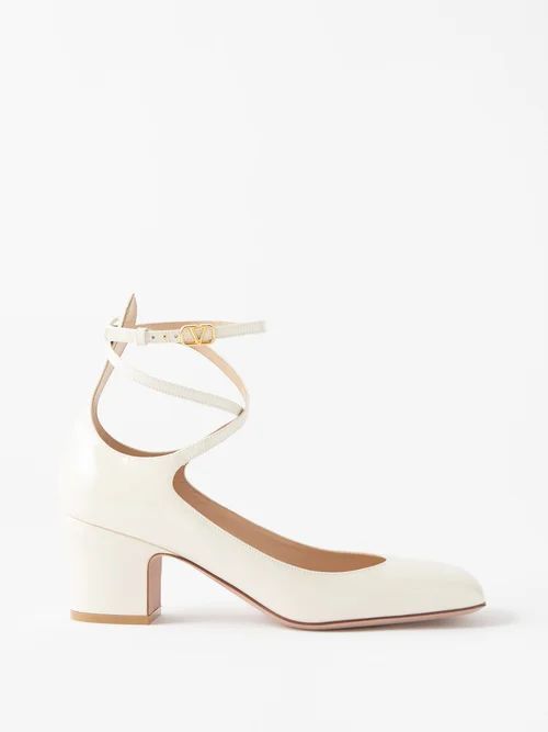 Tan-go 60 Patent-leather Pumps - Womens - Ivory